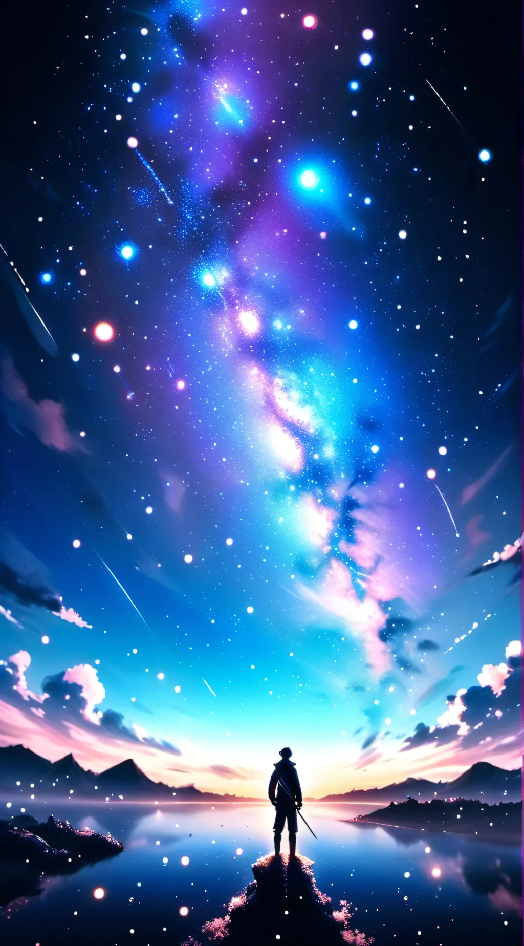 ai character: Galaxy background
