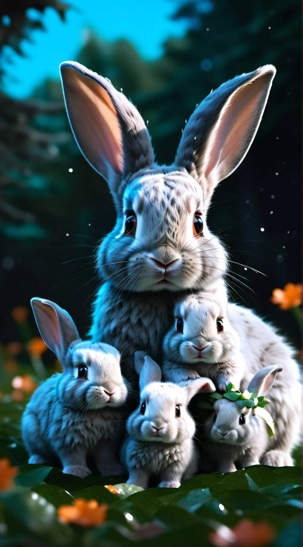 ai character: Bunnies background