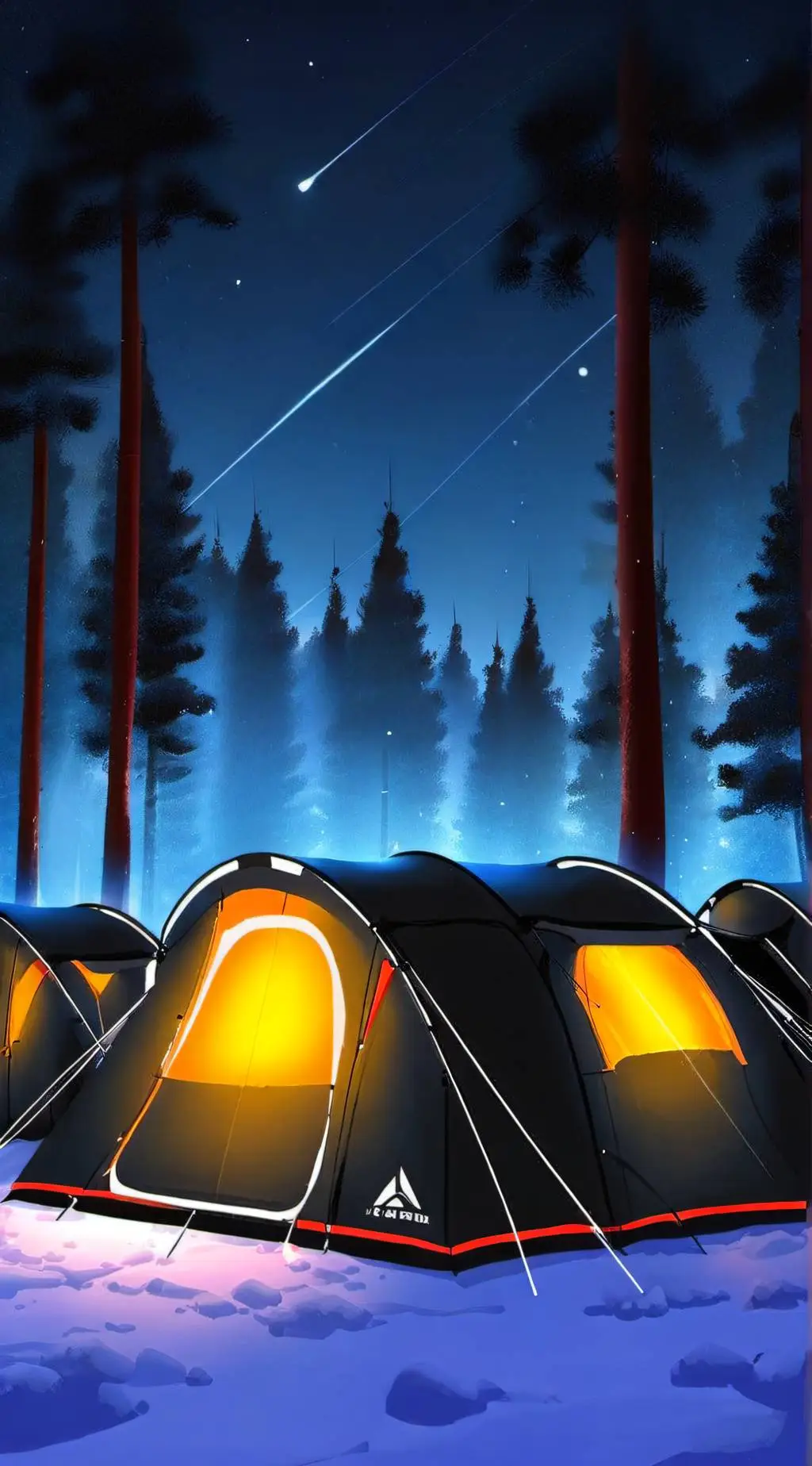 ai character: Hh camping trip background