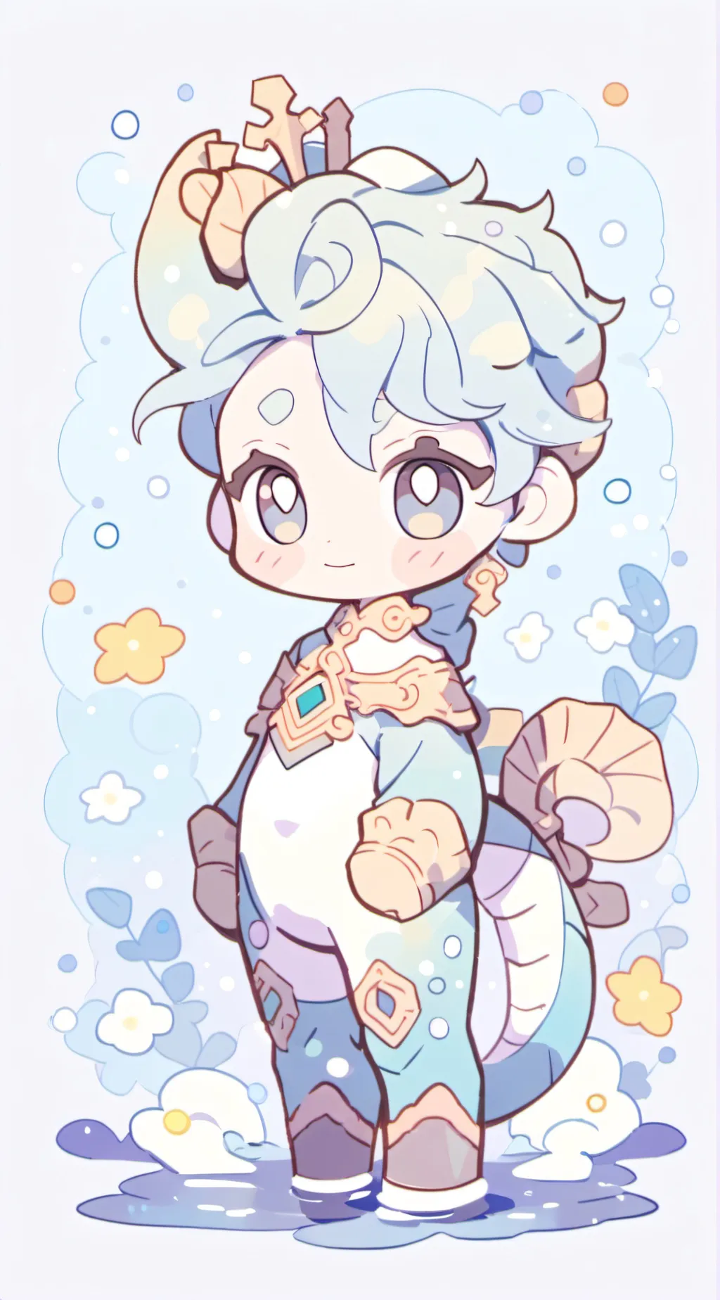 ai character: seahorse!!! background