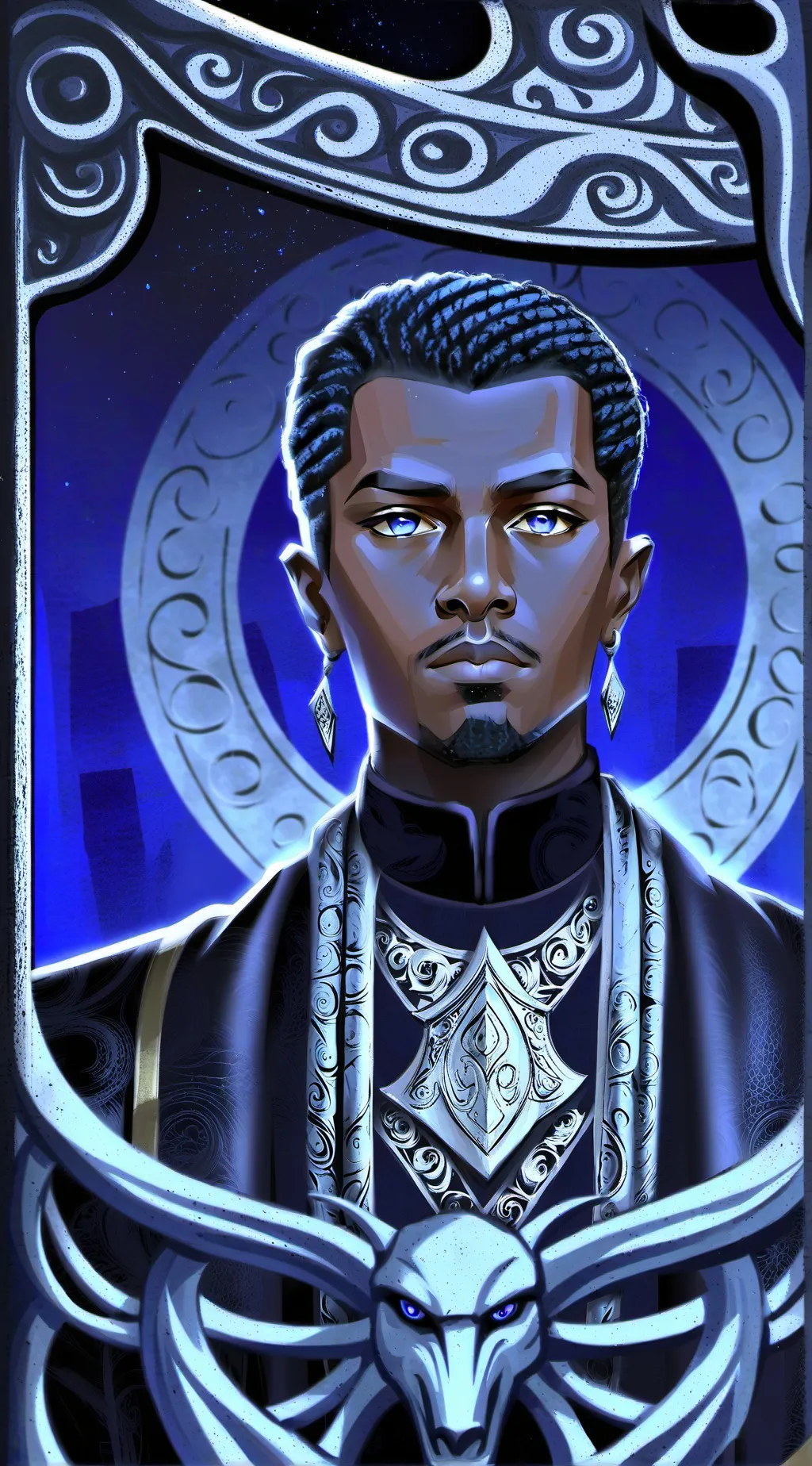 ai character: black panther  background
