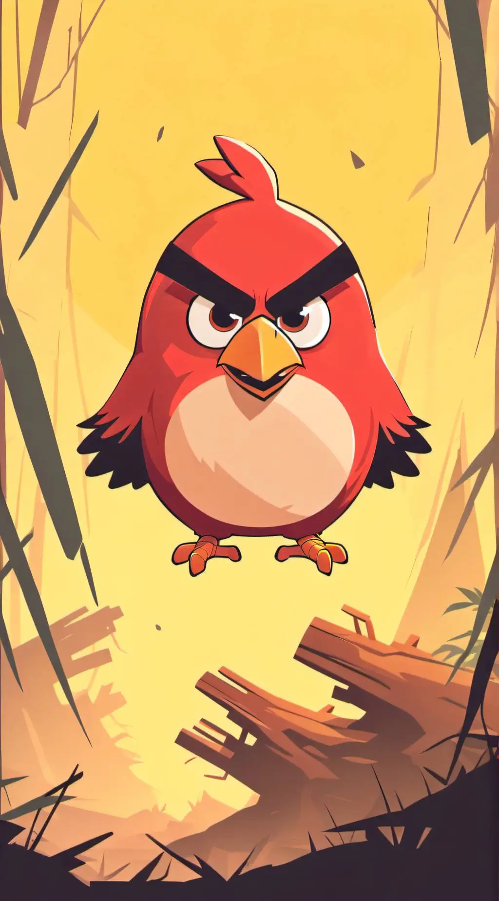 ai character: Red background