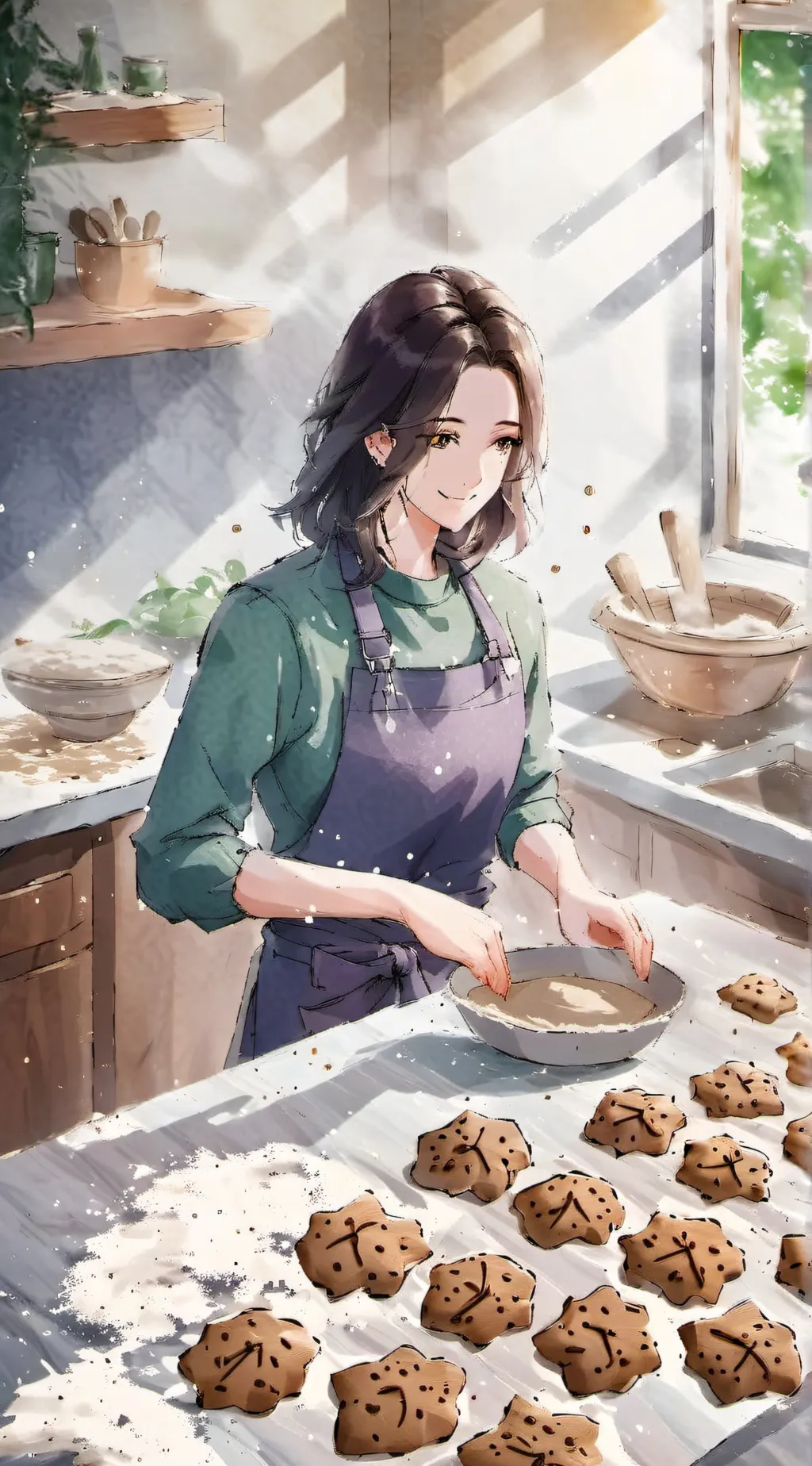 ai character: Circle X bloomie background