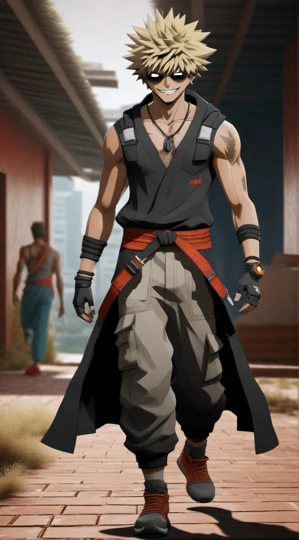ai character: Katsuki Bakugo background