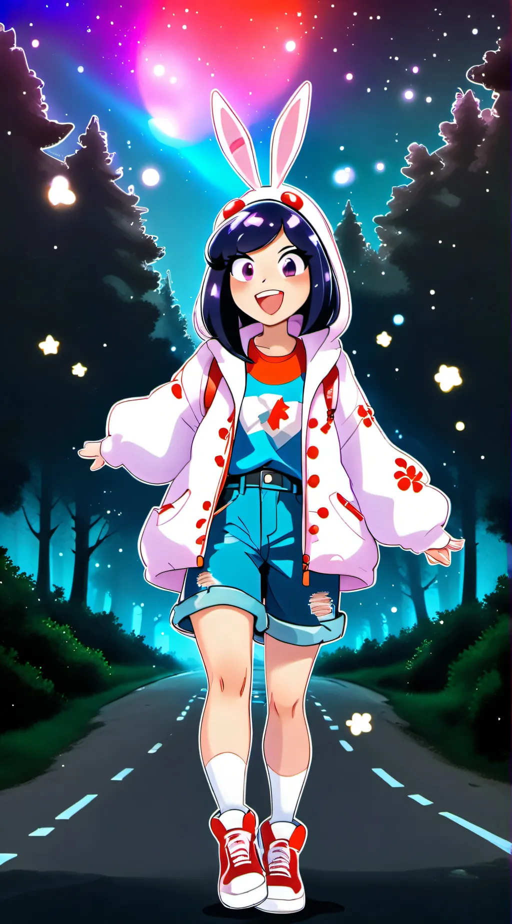 ai character: Vbunny background