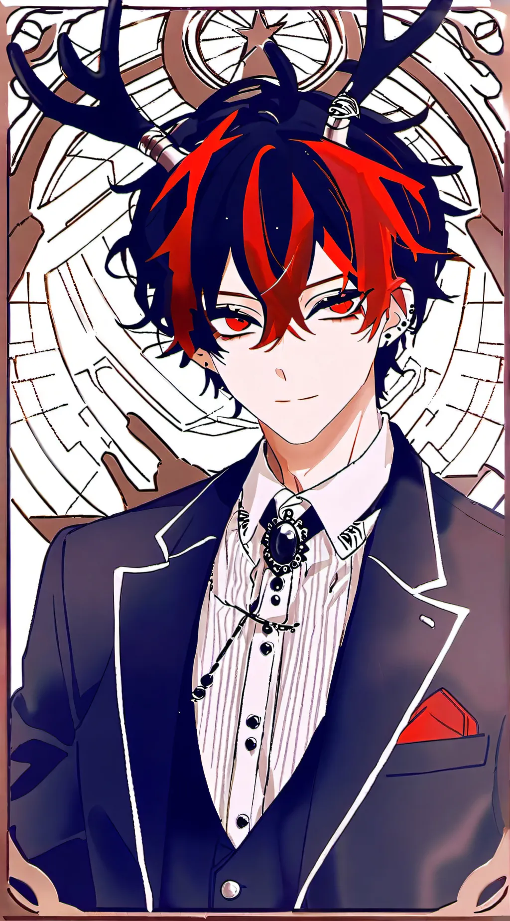 ai character: Alastor x Lucifer background