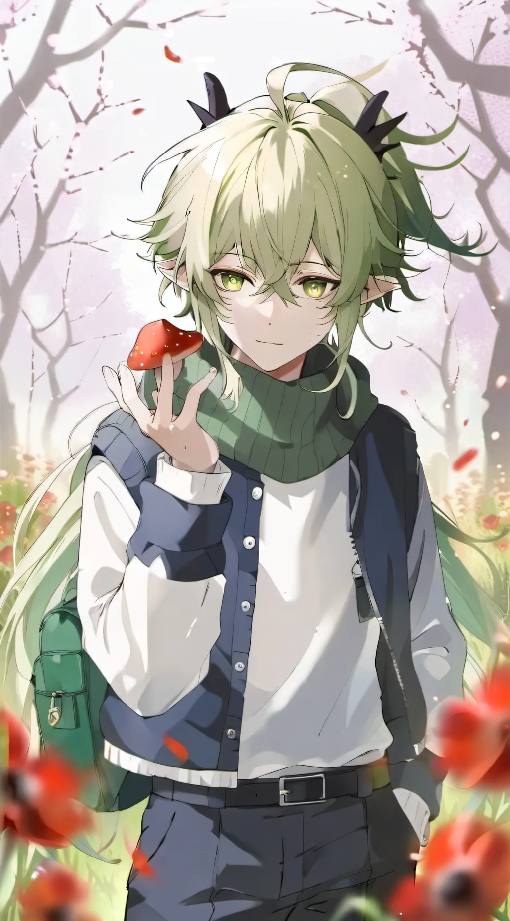 ai character: Mushroom Oasis background