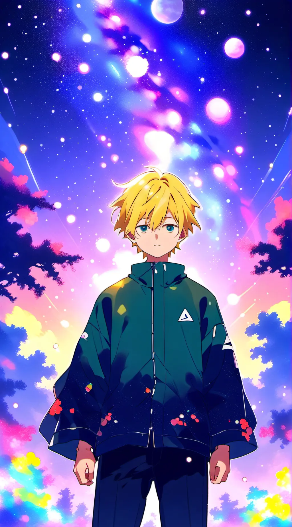 ai character: Denki Kaminari background