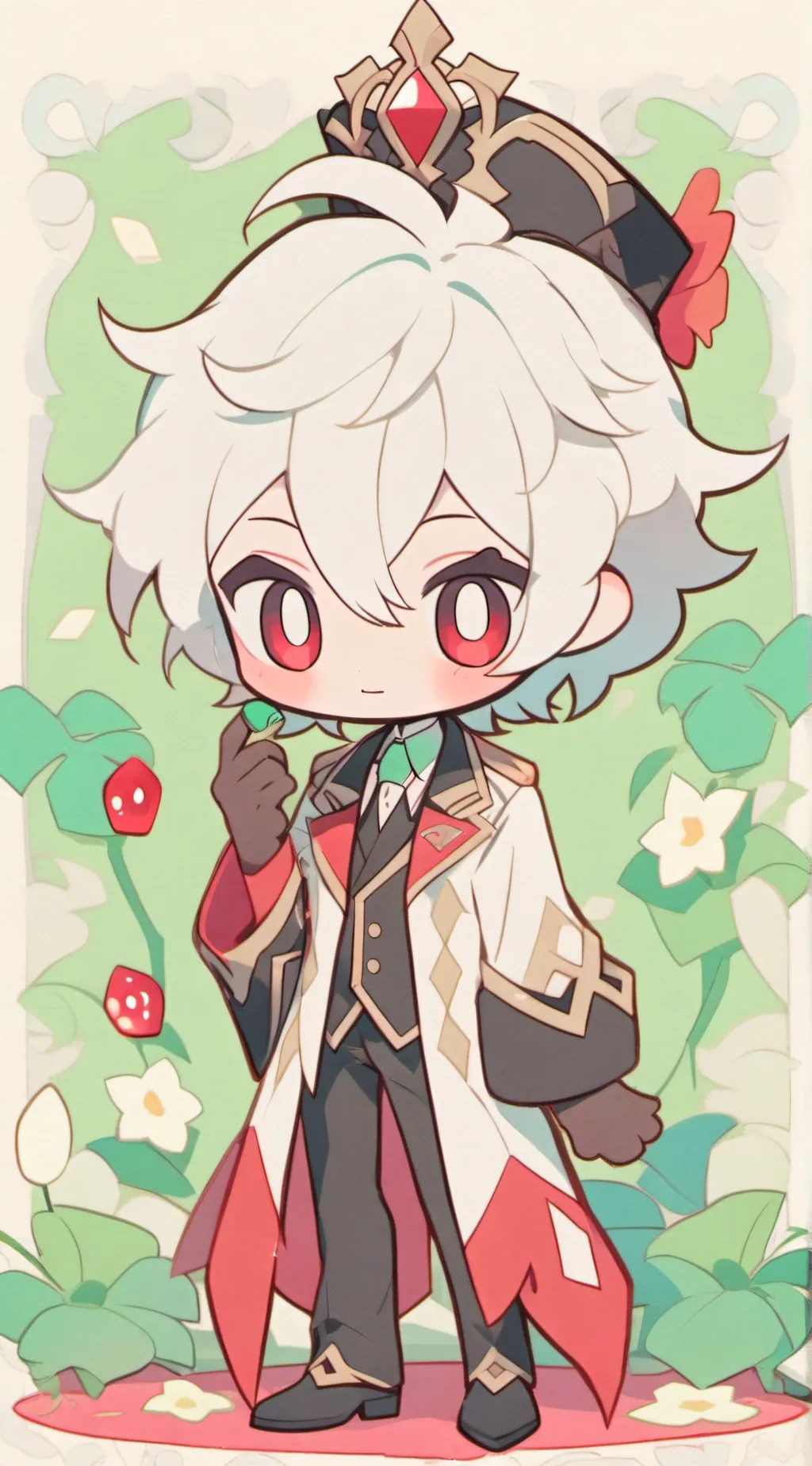 ai character: baby alastor  background