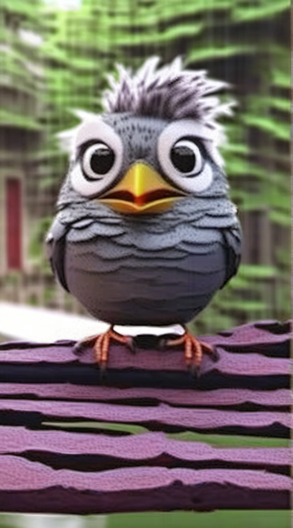 ai character: goofy bird background