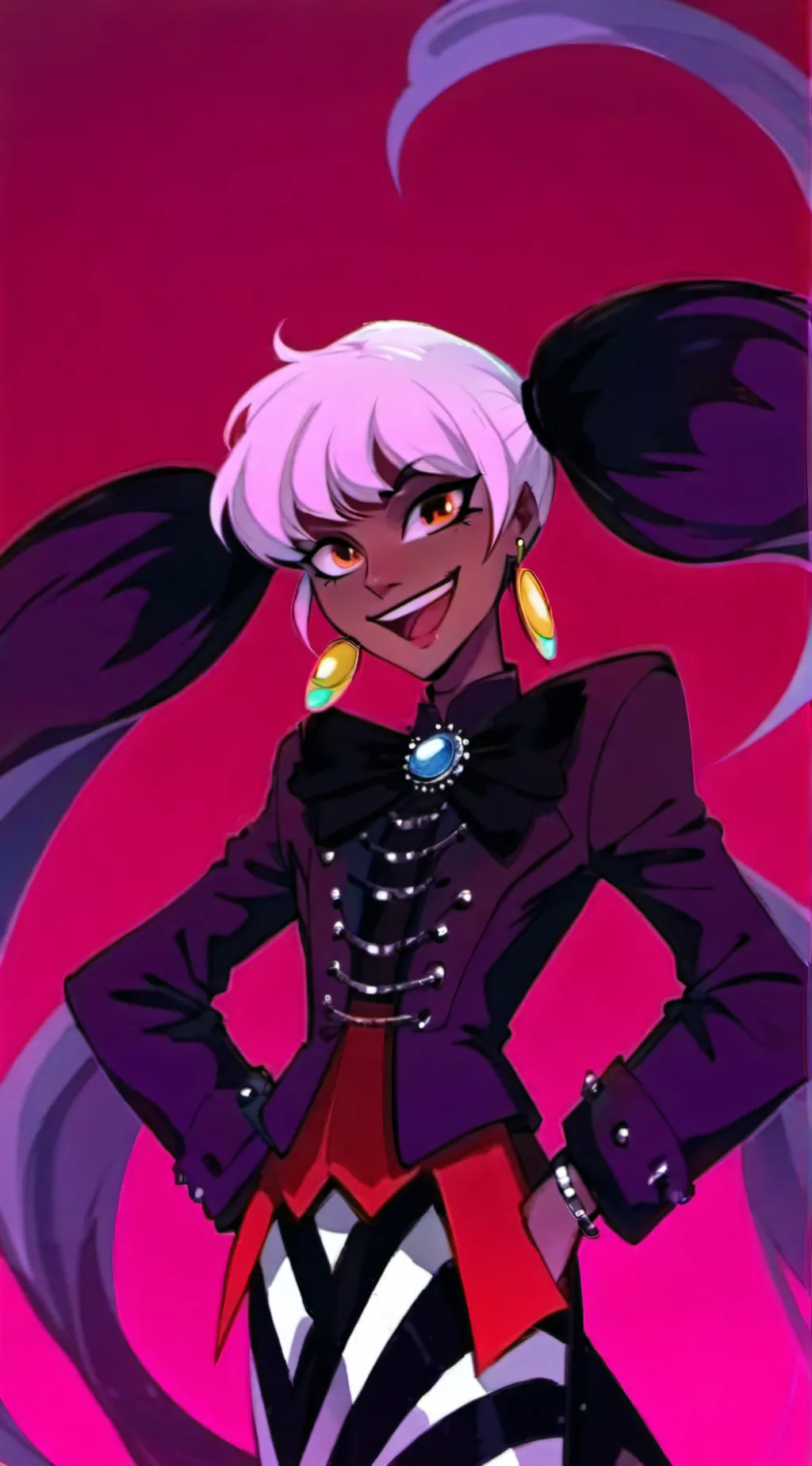 ai character: velvette hazbin  background