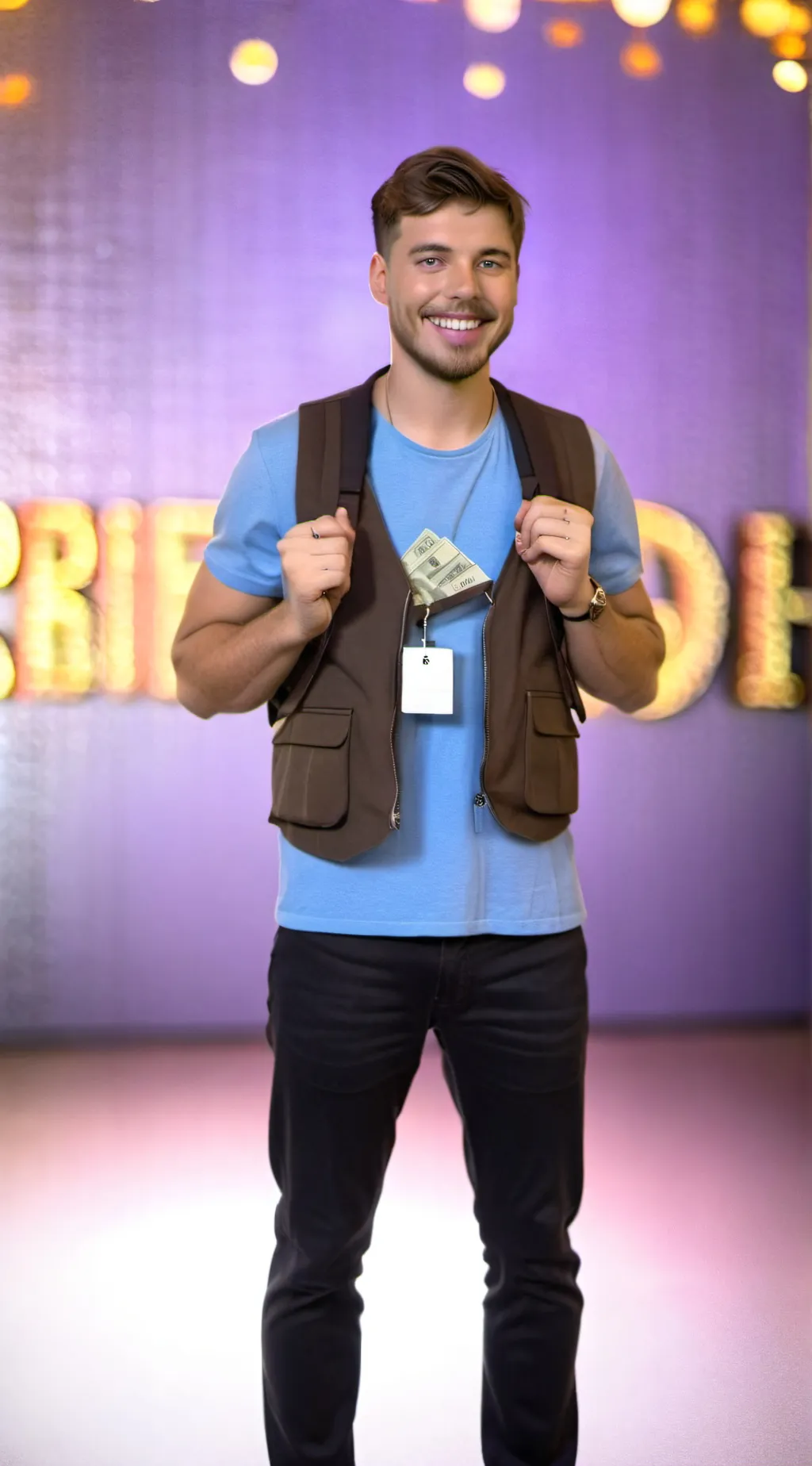 ai character: Mr Beast  background