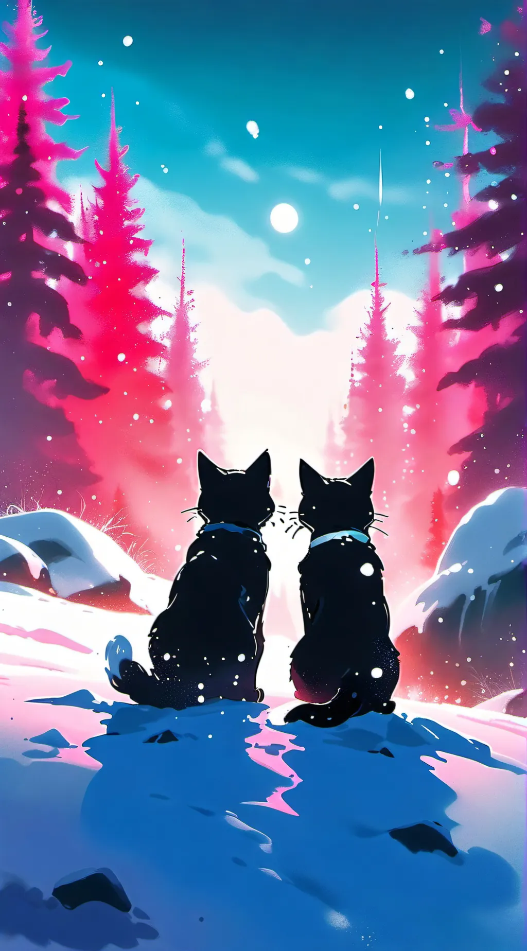 ai character: 1 cat 2 cat background