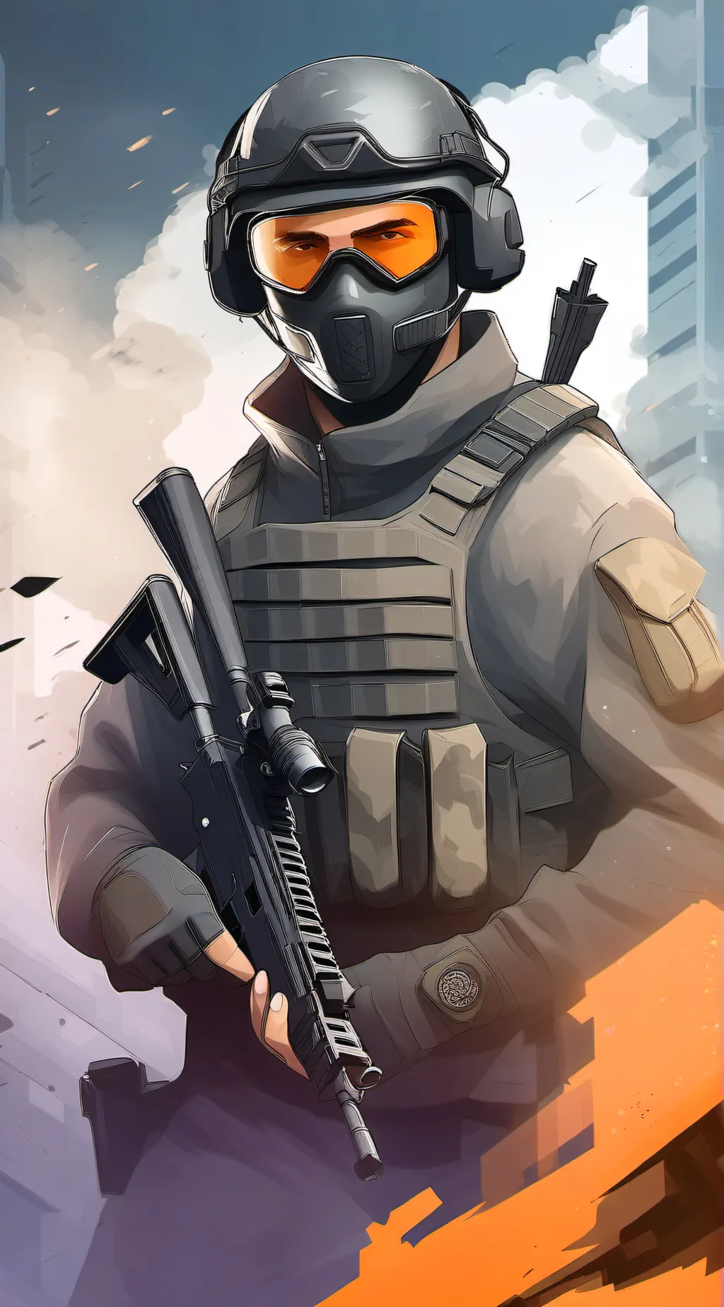 ai character: CS:GO de_dust2 background