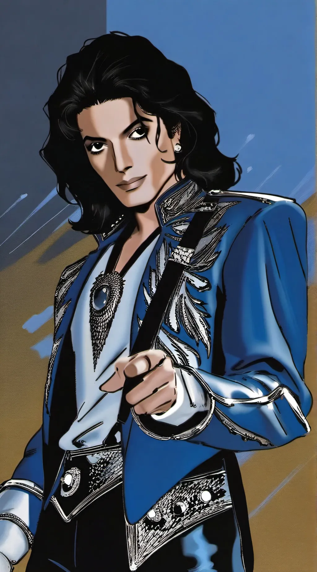 ai character: Michael Jackson  background