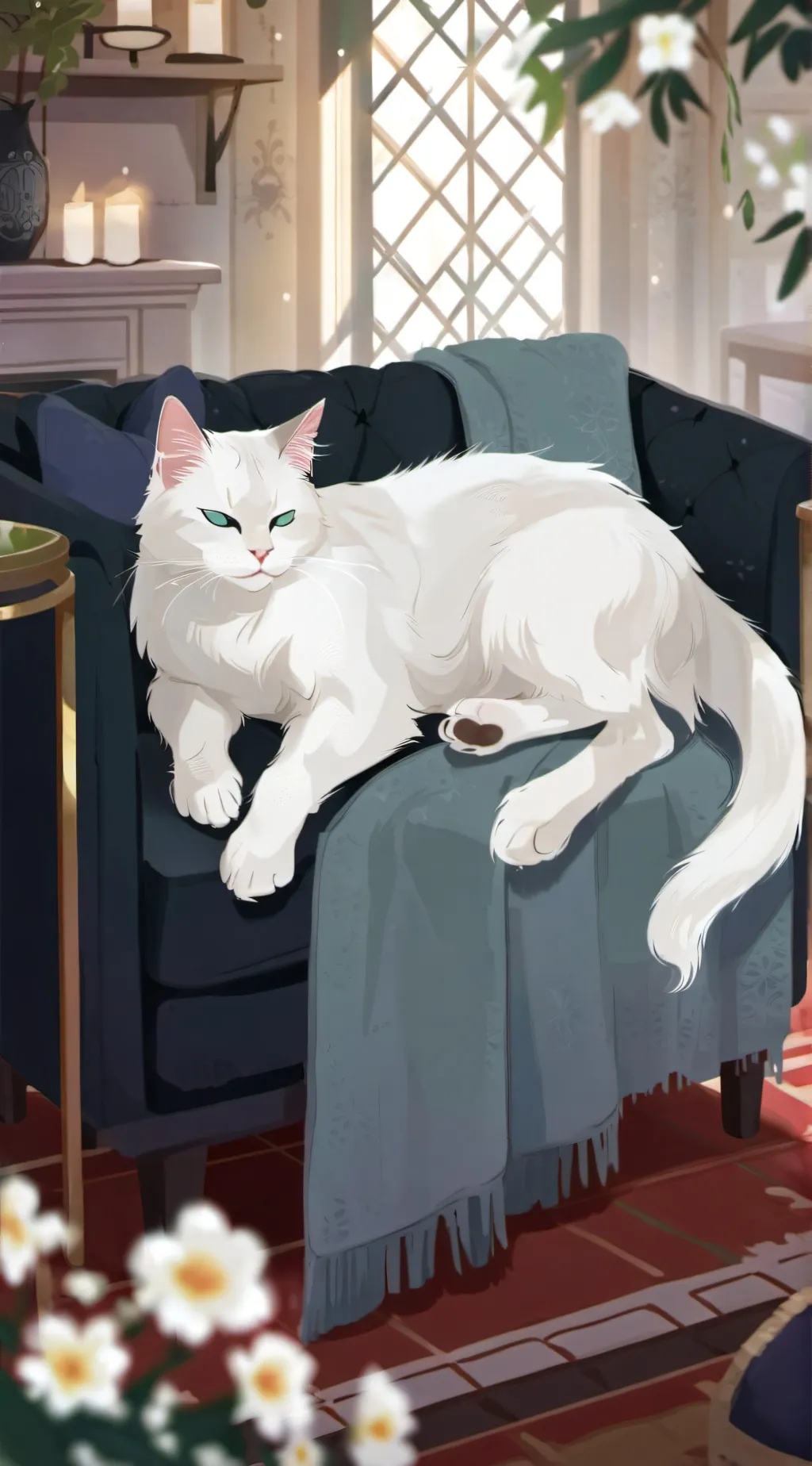 ai character: my sassy cat  background