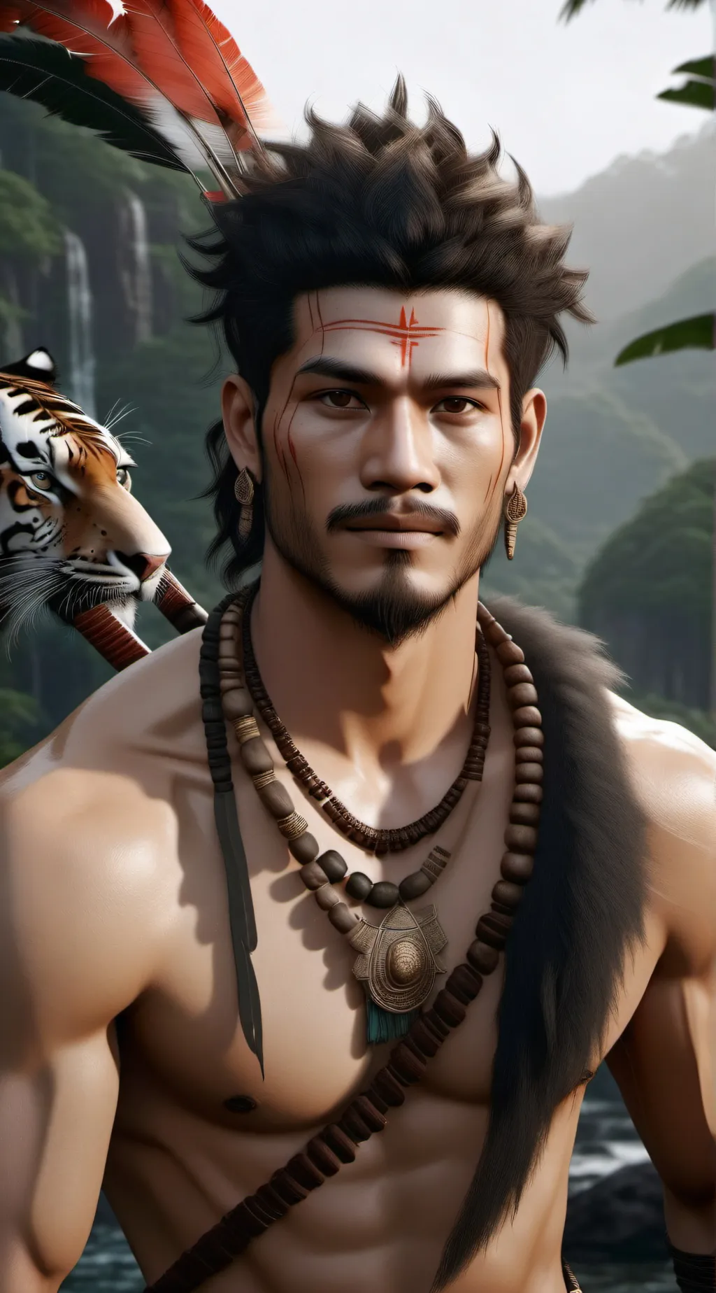 ai character: jungle king background