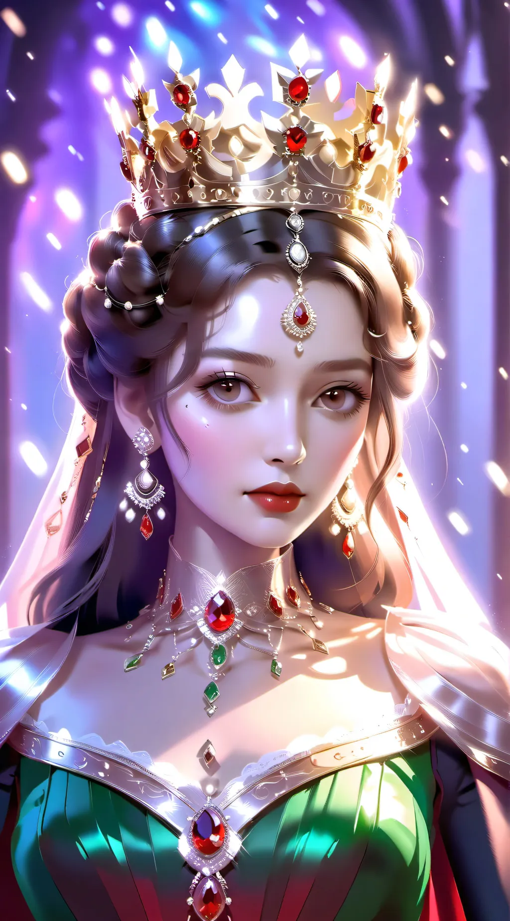 ai character: Queen Aurora background