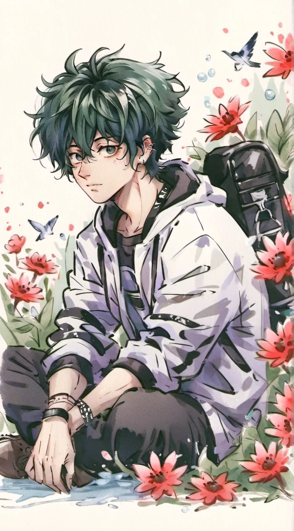 ai character: Izuku or Deku  background