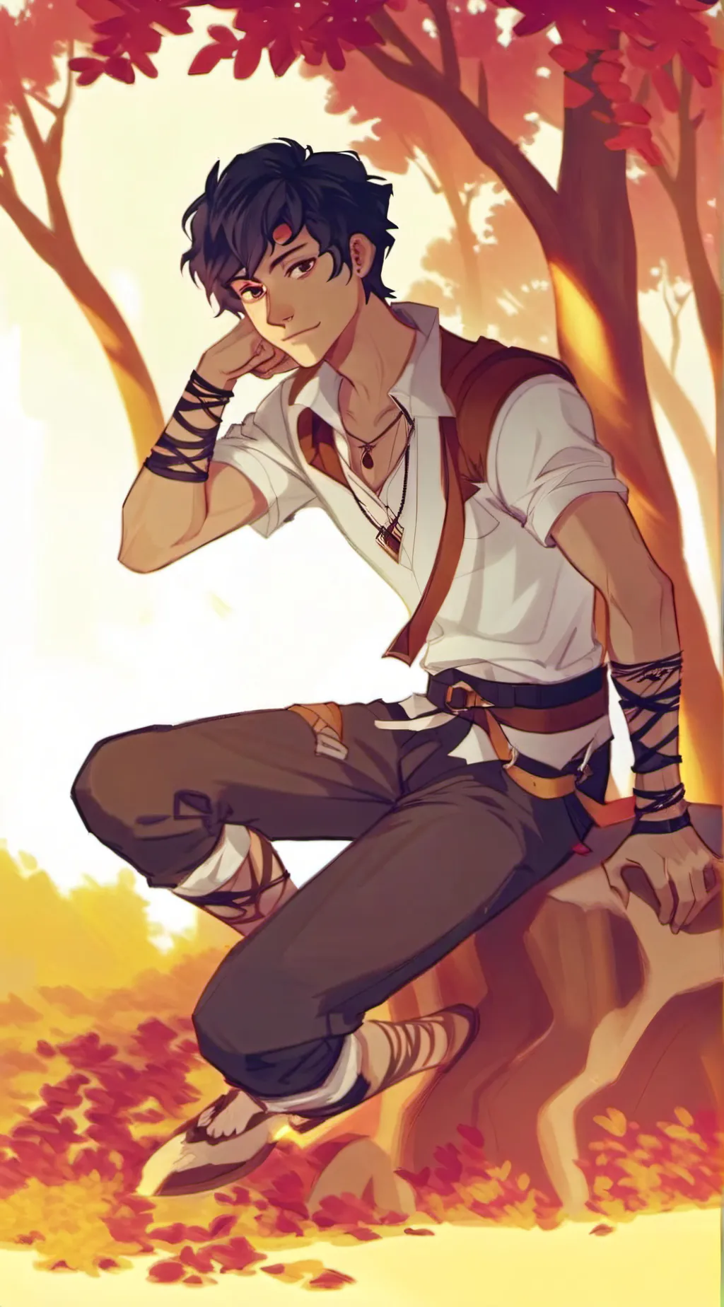 ai character: Leo Valdez  background