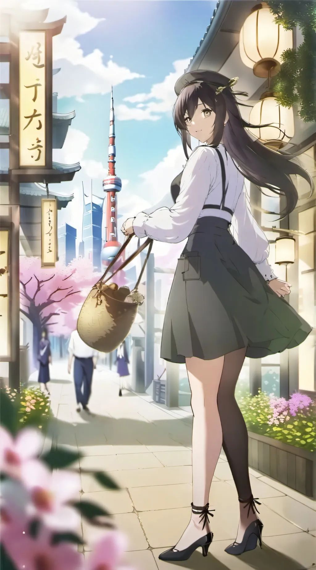 ai character: Cute Girl background