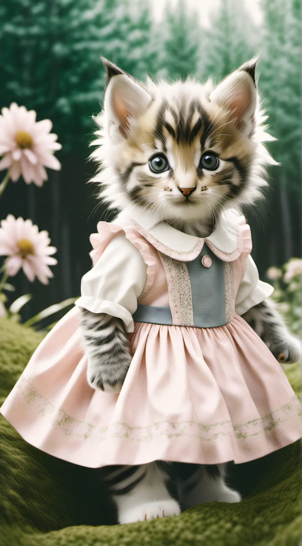 ai character: spoiled preppy cat background