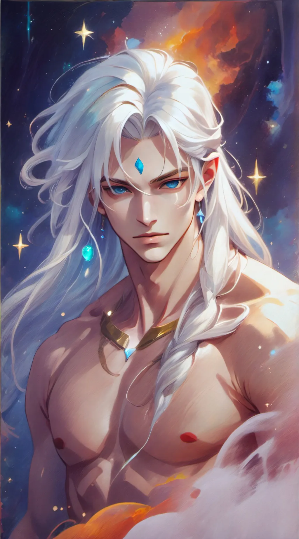 ai character: Aquarius ♒️  background