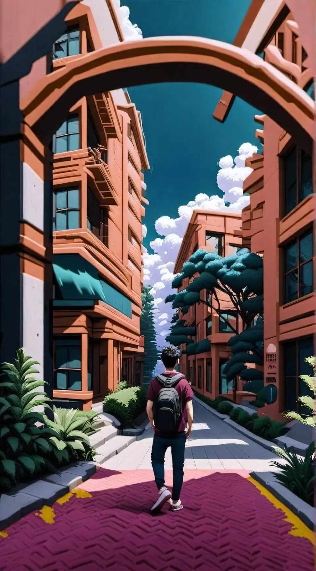 ai character: Mha school  background