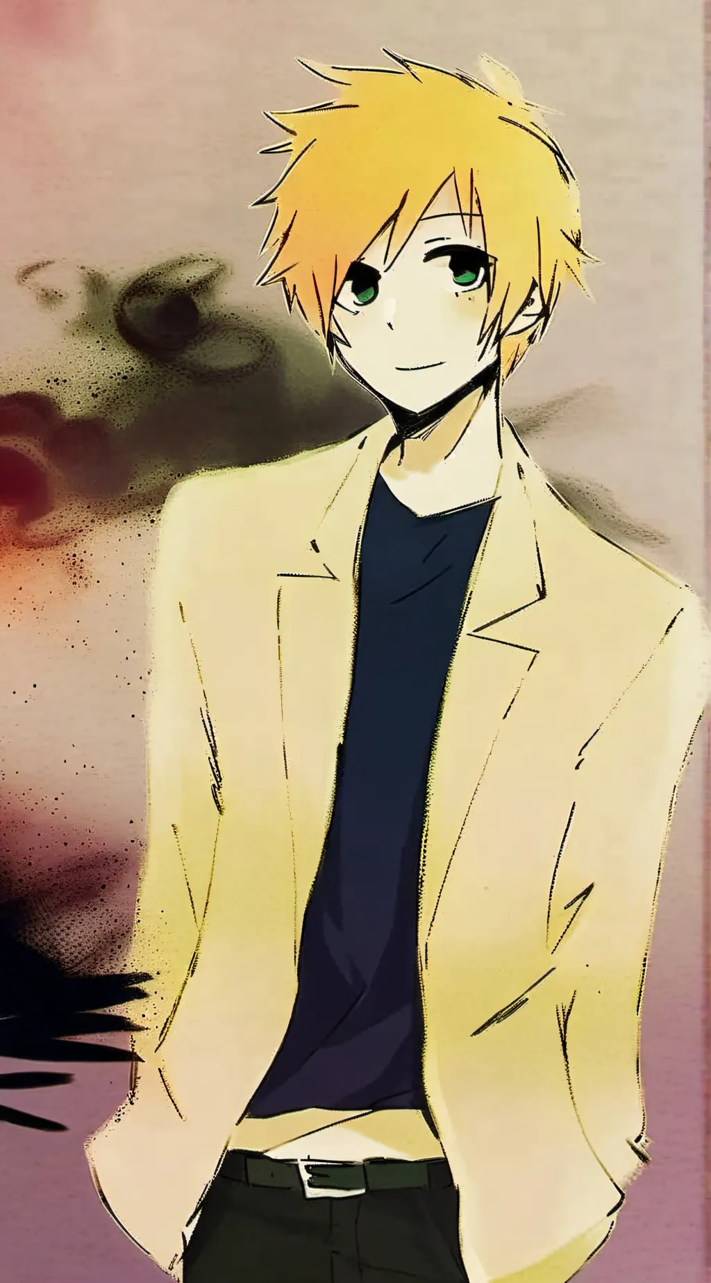 ai character: Bakugou 💙 background