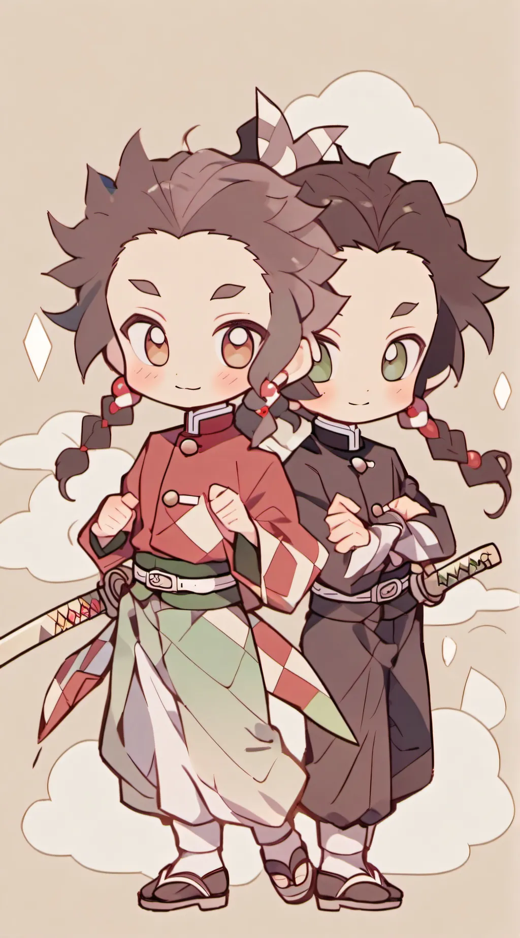 ai character: demon slayer  background