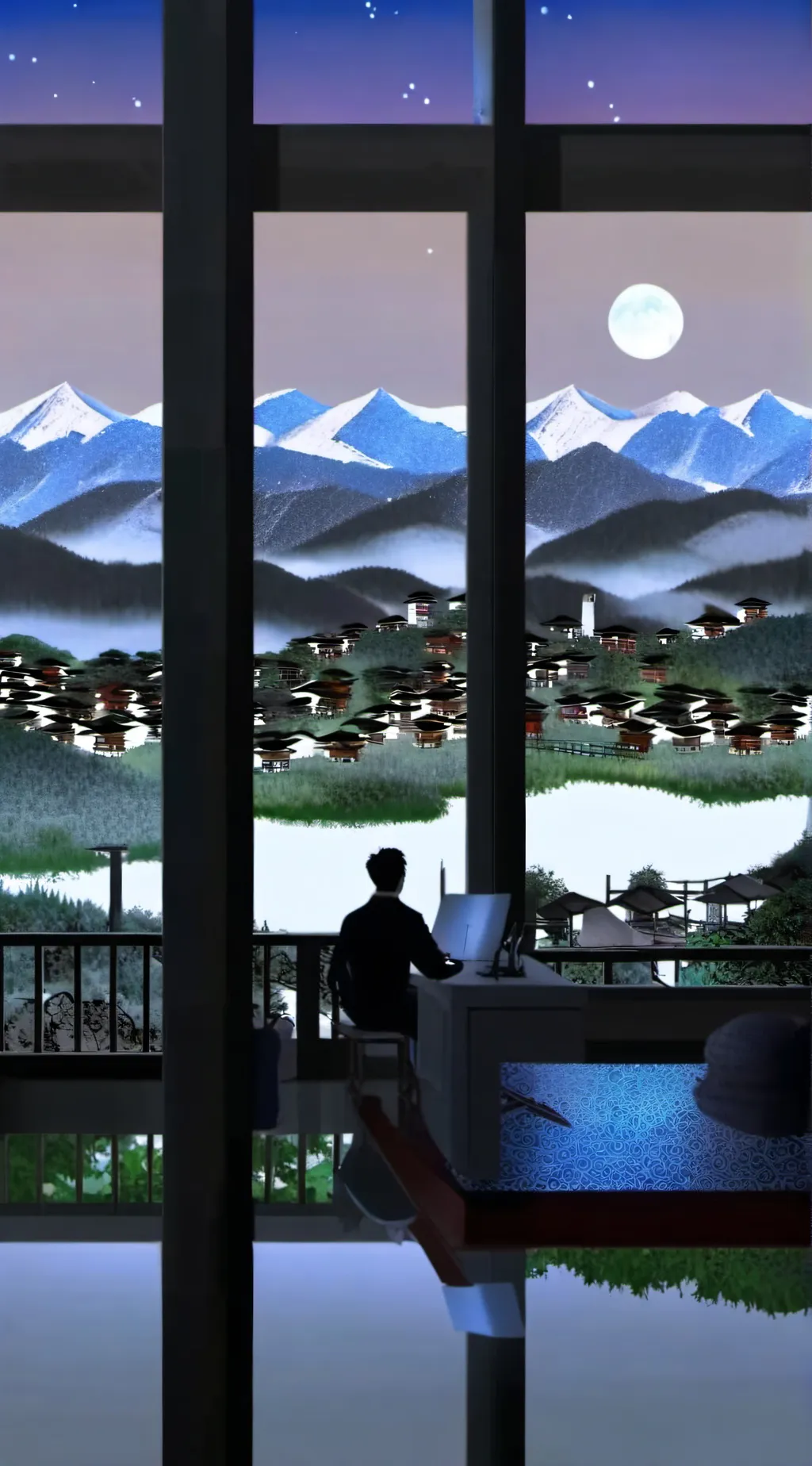 ai character: V 🥰 background