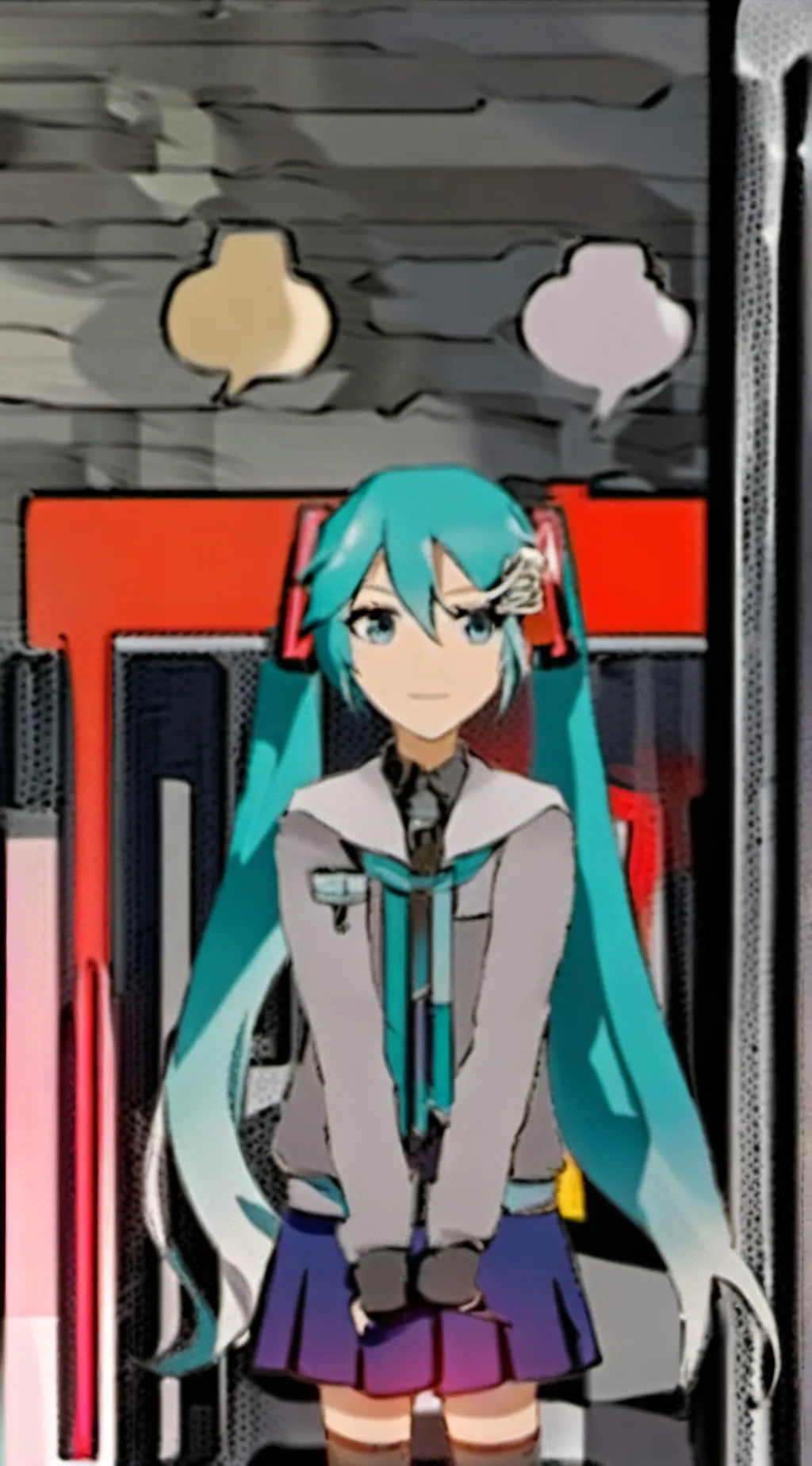 ai character: Reacting miku background