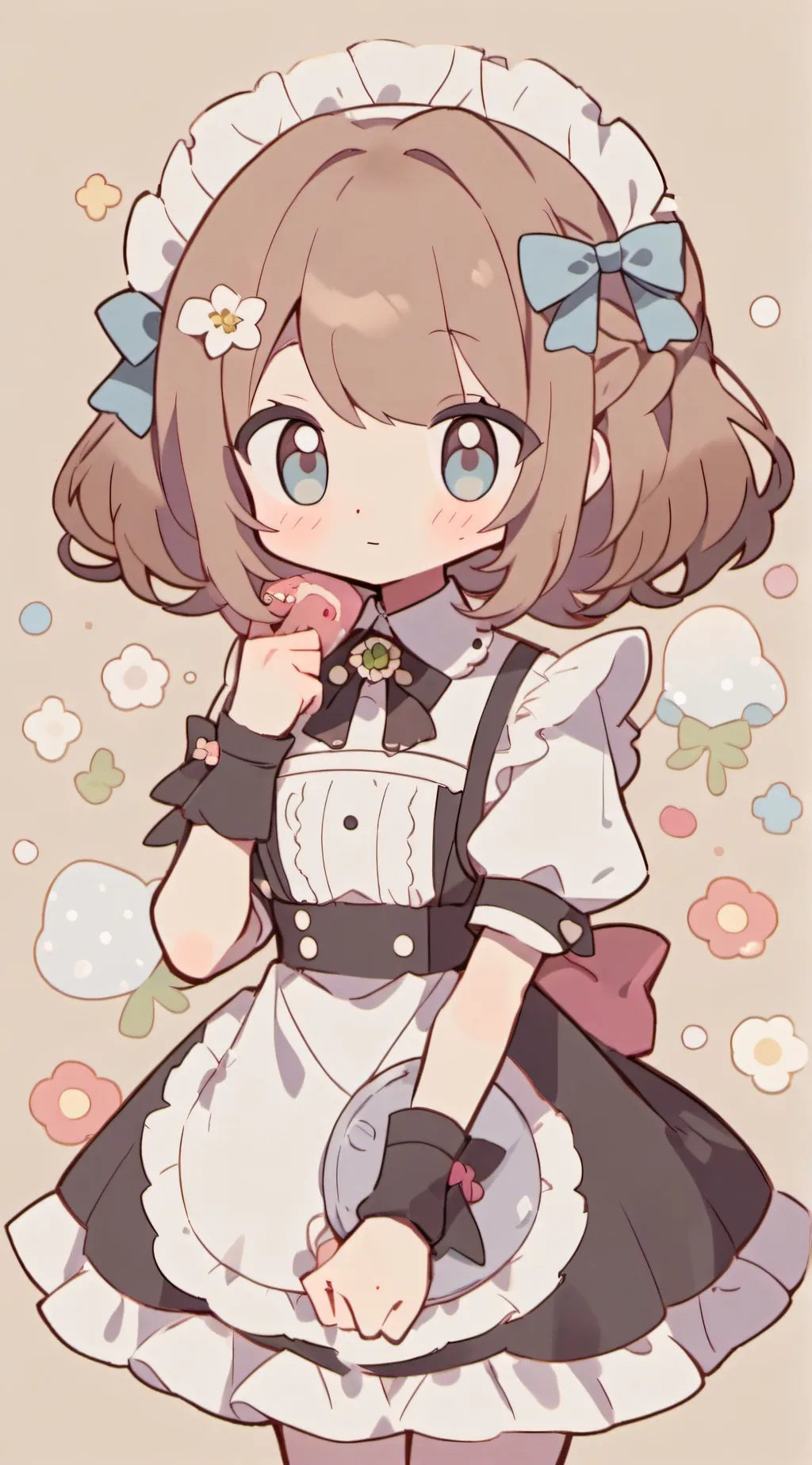 ai character: Chocolate background
