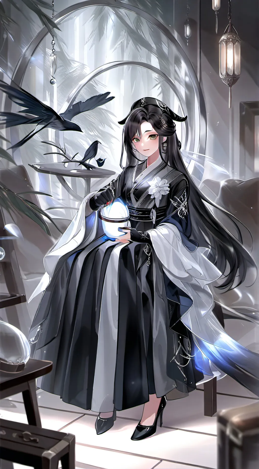 ai character: Crane background