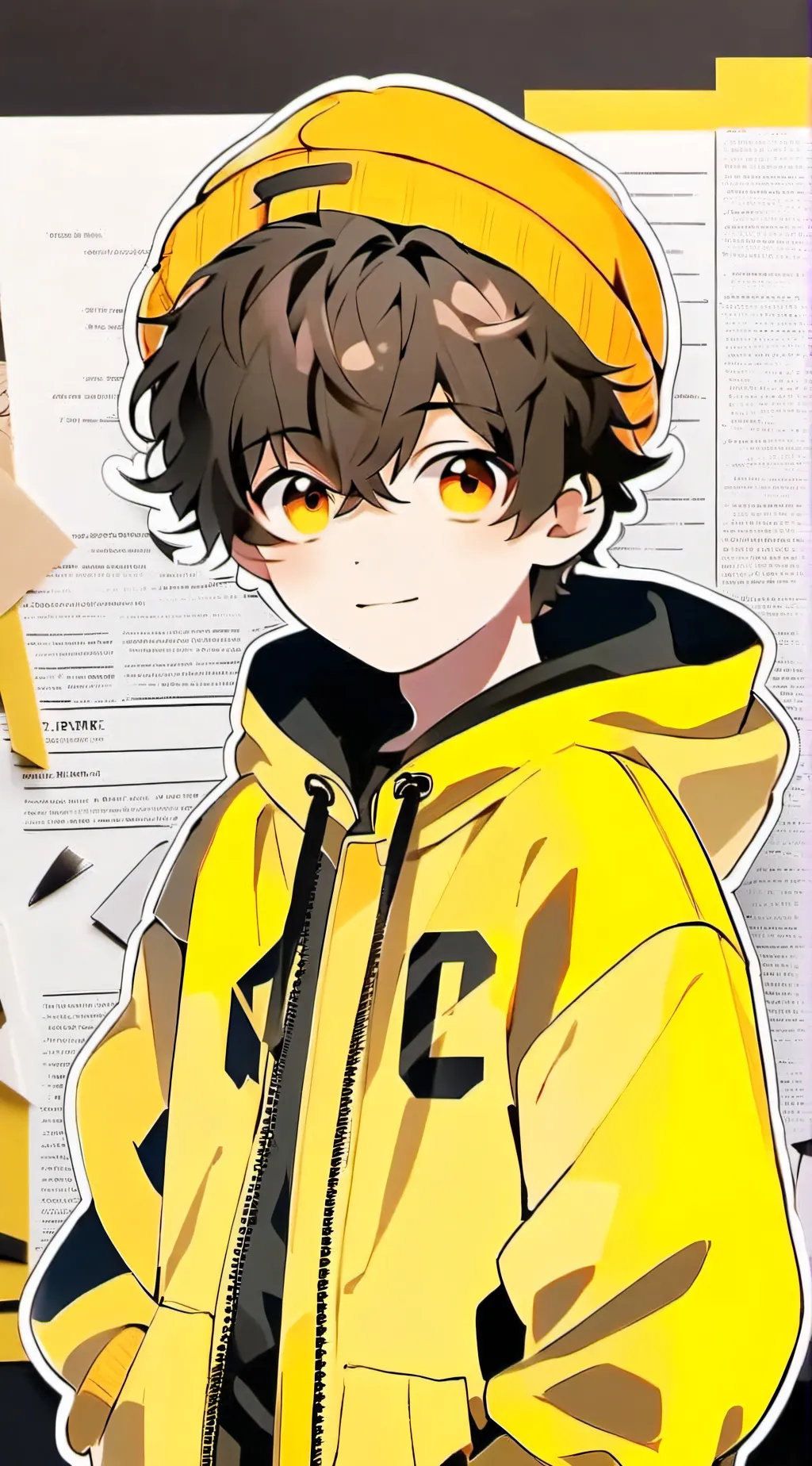 ai character: glitch background