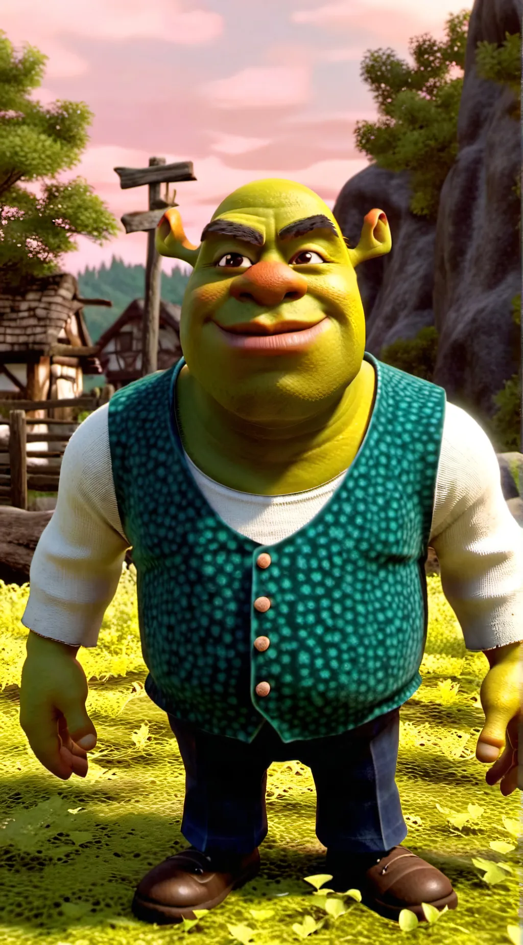 ai character: Shrek background