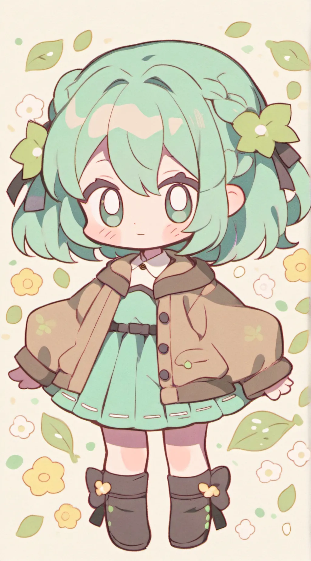 ai character: Minty background
