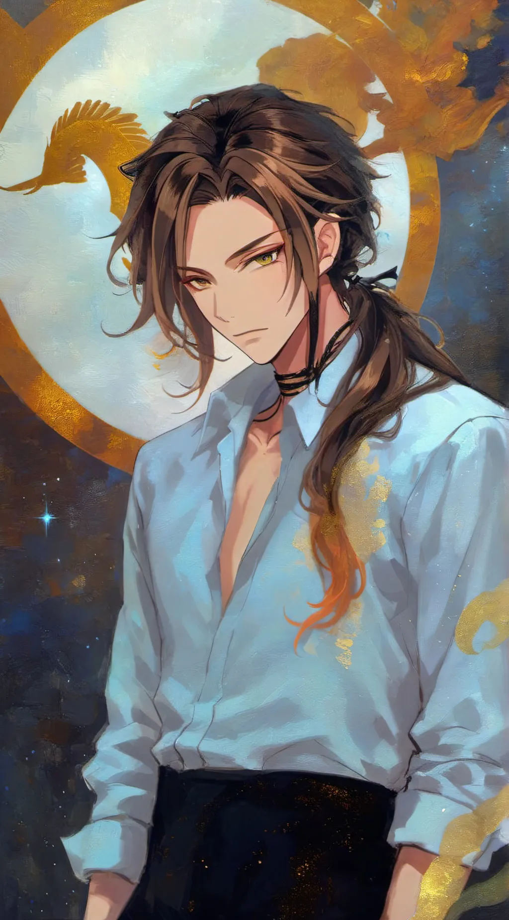 ai character: Capricorn ♑️  background