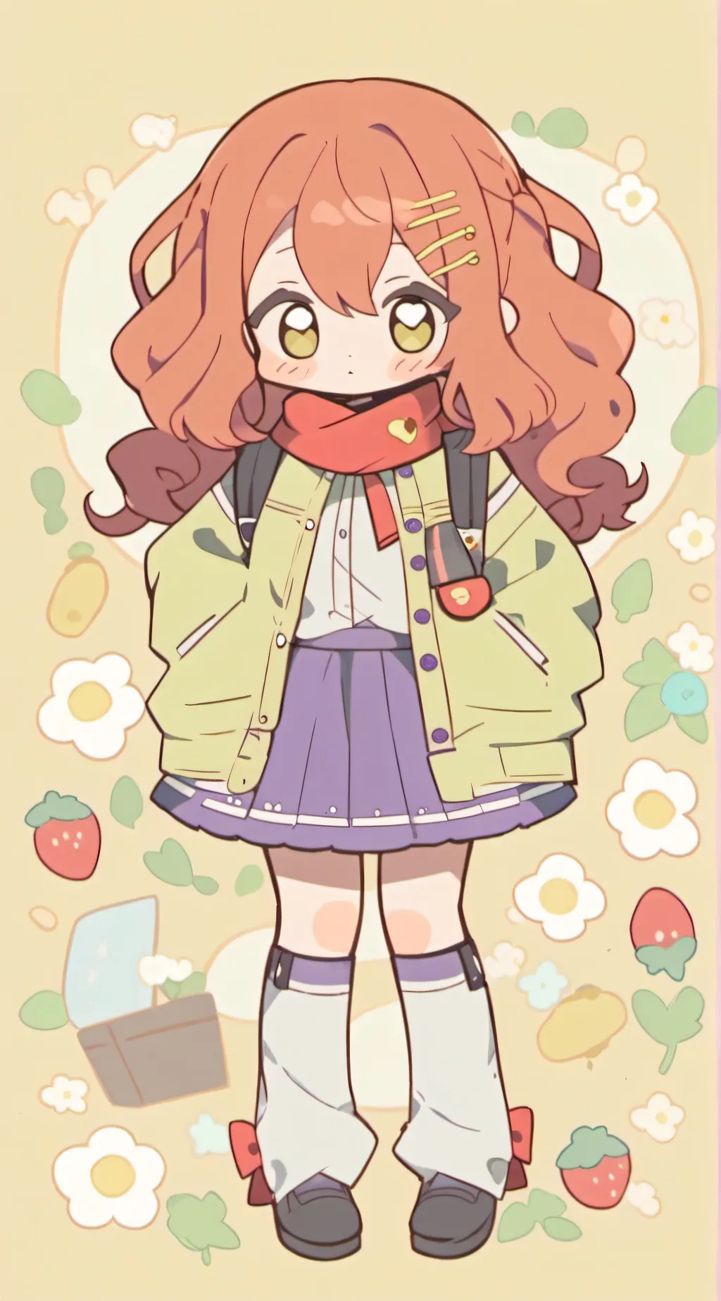 ai character: Pom pom background