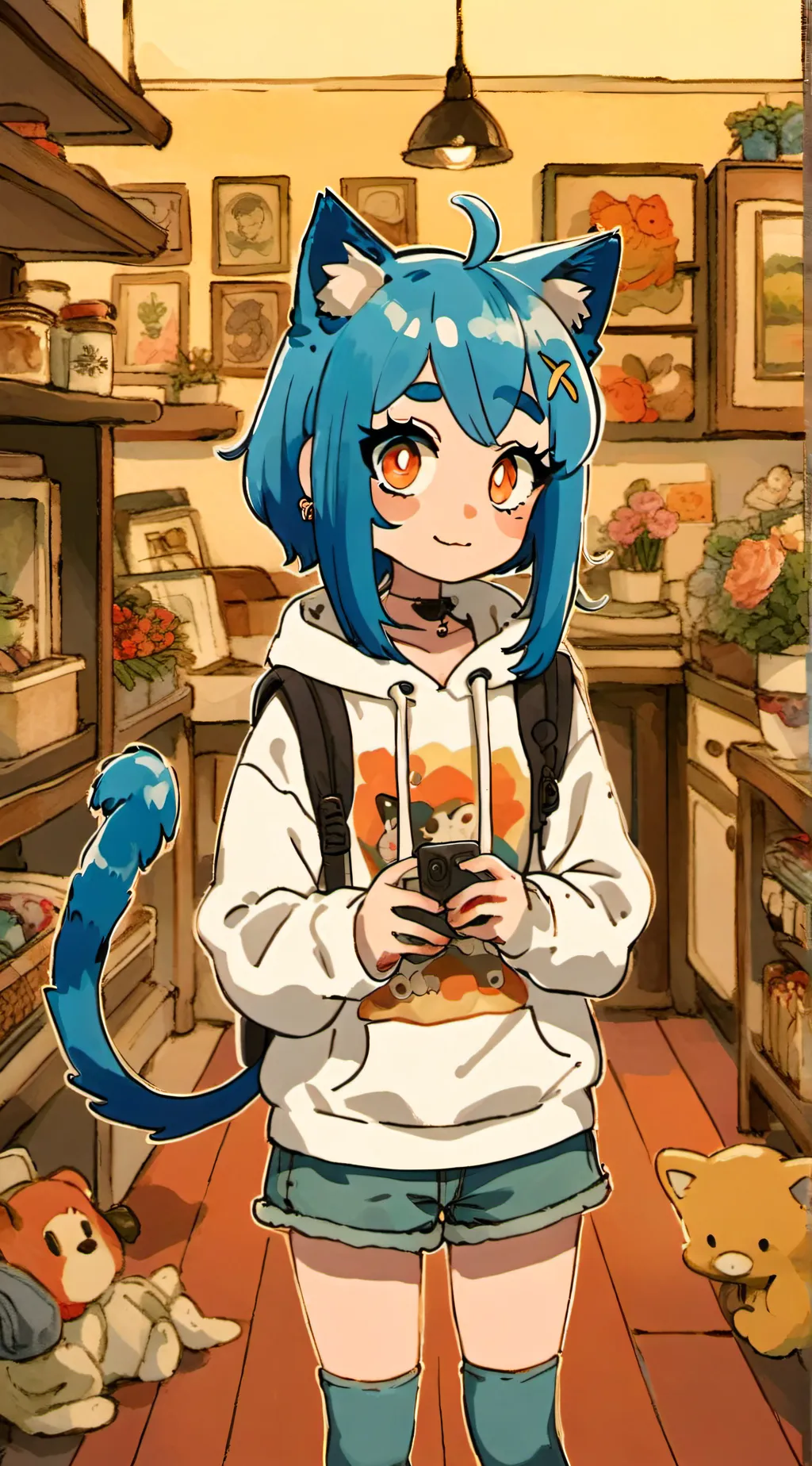 ai character: my neighbor endie  background