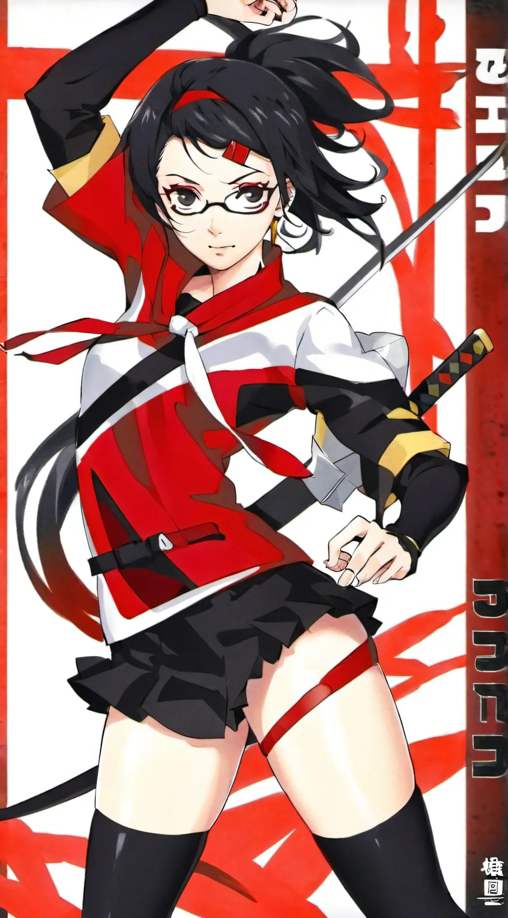 ai character:  sarada Uchih😈⃟🔥⃟😎 background