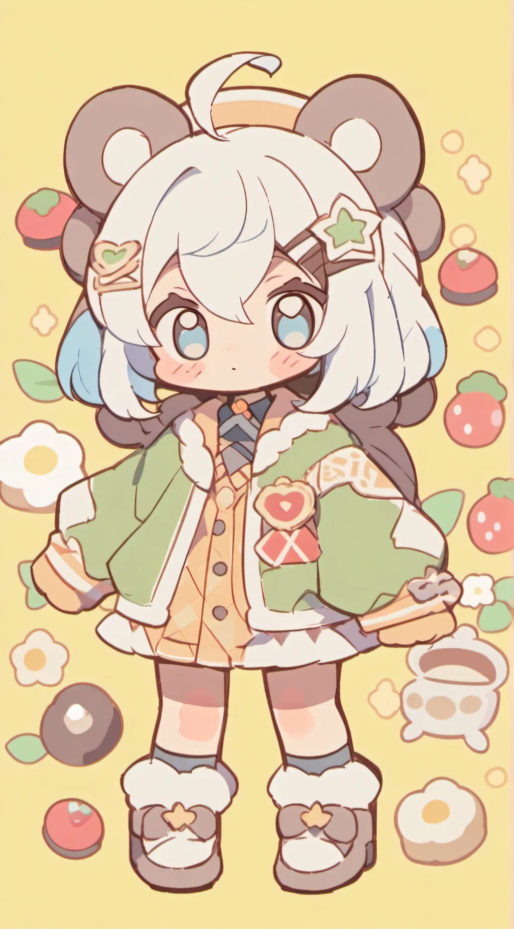 ai character: creamferretcookie background
