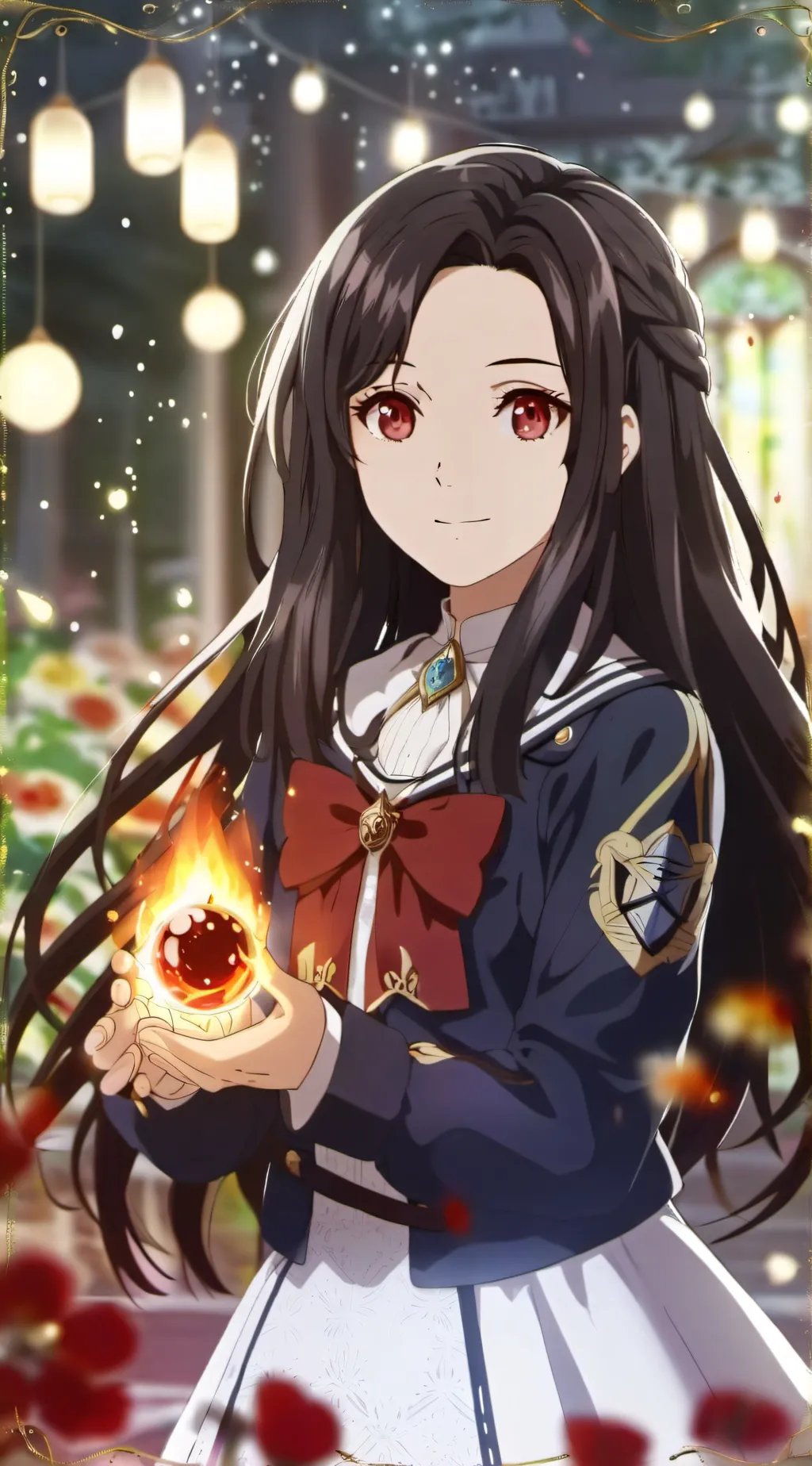 ai character: Scarlet background