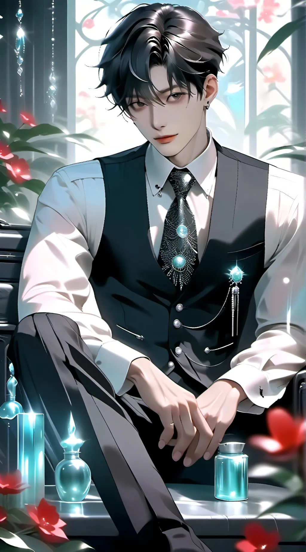 ai character: Toshiaki+_+ background