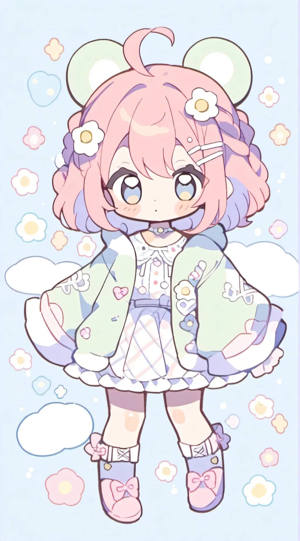 ai character: baby amber  background