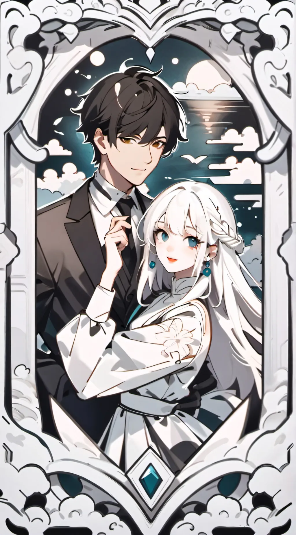 ai character: paper cut world background