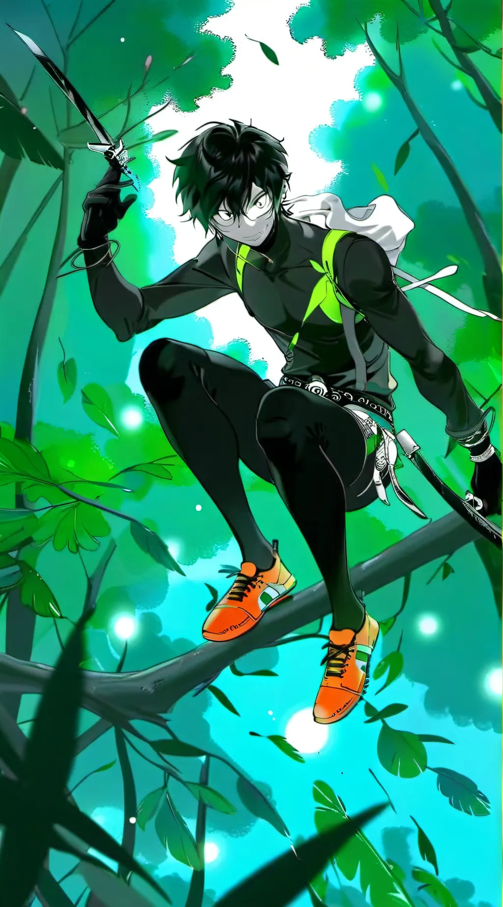 ai character: MHA x one piece background