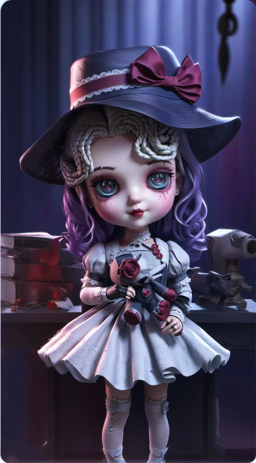 ai character: Creepy Doll background