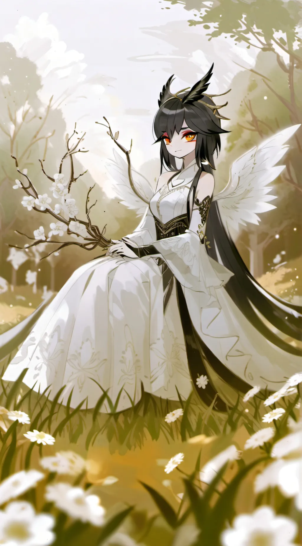 ai character: Alice fallen angel background