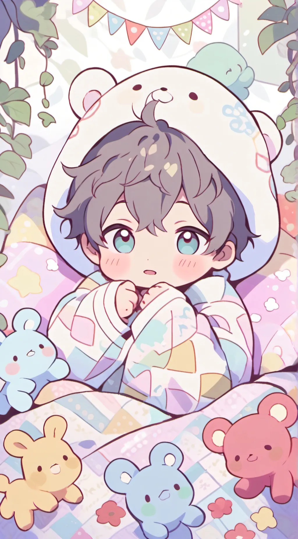 ai character: A baby background